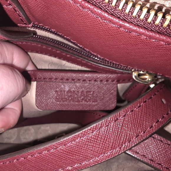 Michael Kors Burgundy Handbag - Picture 3 of 6